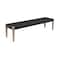 Armen Living Camino Indoor Outdoor Dining Bench in Eucalyptus Wood and Charcoal Rope 840254336025 - alternate 1